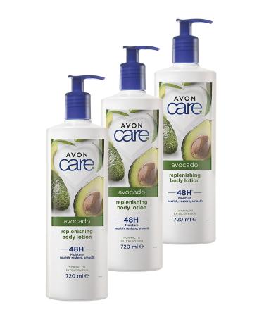 Avon Care Avocado Replenishing Body Lotion with Avocado Oil 720 Ml. Triple Set