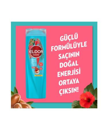 Elidor Nature's Energy Hair Care Shampoo Argan Oil & Hibiscus Extract Anti-Loss & Strong Growth - Buy Online on GoSupps.com