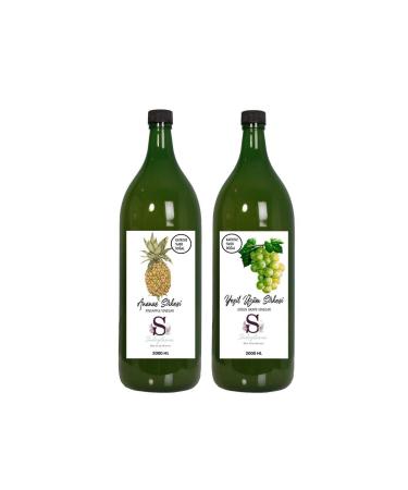 S heylaana Natural Pineapple Vinegar 2000 Ml - Natural Green Grape Vinegar 2000 Ml