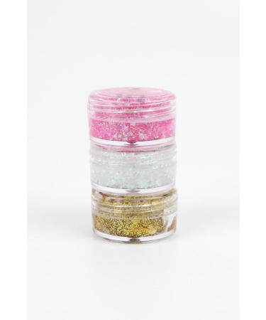 Le Mabelle Gold Pink White Glitter Glitter Girls Gel Eyeshadow