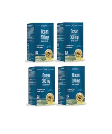 Ocean Omega 3 Fish Oil 500 mg 60 Capsules 4 Pieces