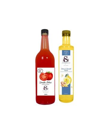 Suheylaana Natural Tomato Vinegar 750 Ml and Natural Lemon & Ginger Vinegar 500 Ml
