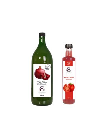Suheylaana Natural Pomegranate Vinegar 2000 Ml - Natural Tomato Vinegar 500 Ml
