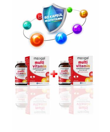 Maxigal Multivitamin Multimineral 30 Capsules Food Supplement - 2 Pack