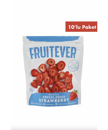 FRUITEVER Freeze Dried Strawberries Freeze Dried 15g - Pack of 10