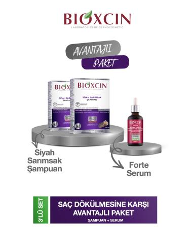 Bioxcin Garlic Shampoo 300 ml 2 pieces + Forte serum 50 ml 1 piece