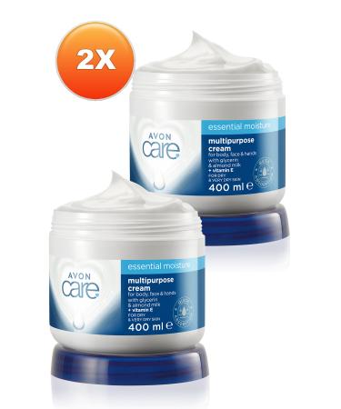 Avon Care Moisturizing Hand Face and Body Cream with Glycerin and Almond Milk 400 Ml. Duo Set - Buy Online on GoSupps.com