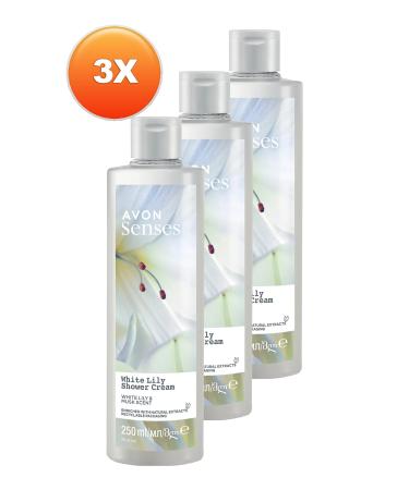 Avon Senses White Lily White Lily Scented Shower Gel 250 Ml. Triple Set - Buy Online on GoSupps.com