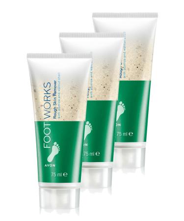 Avon Foot Works Rough Hard Skin Purifying Foot Peeling 75 Ml. Set of Three