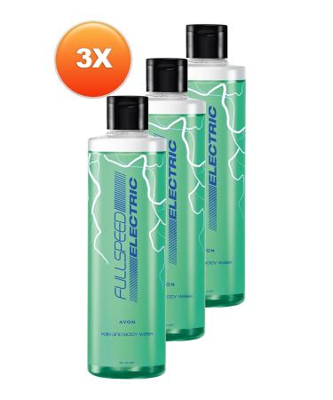 Avon Full Speed Electric 2 in 1 Hair and Body Shampoo 250 Ml. Triple Set - Buy Online on GoSupps.com