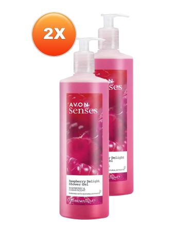 Avon Raspberry Delight Raspberry and Blackcurrant Scented Shower Gel 720 Ml. Set of Two - Buy Online on GoSupps.com