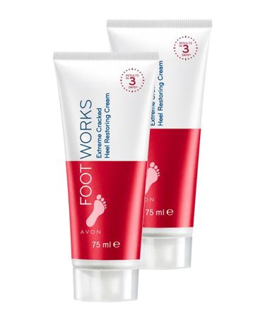 Avon Foot Works Cracked Heel Repair Foot Cream 75 Ml. Set of Two