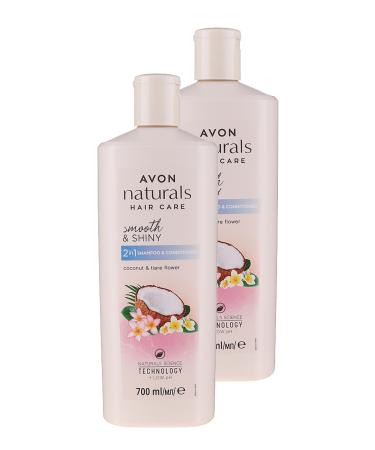 Avon Naturals Coconut and Tiare Flower Scented Shampoo and Conditioner 700 Ml. Duo Set