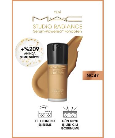 Mac Luminous Skin Look Studio Radiance Serum-Powered Foundation-NC47-30ml