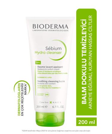 Bioderma SEBIUM HYDRA CLEANSER FOR SENSITIVE SKIN PRONE TO ACNE BALM TEXTURED CLEANSER 200 ML GK RN929