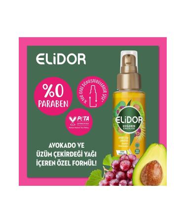 Elidor Nature's Energy Serum Hair Care Oil Avocado and Grape Seed Oil 80 ml - Buy Online on GoSupps.com