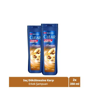 Clear Men Anti-Dandruff Shampoo Against Hair Loss Coffee Bean Extract 350 Ml X 2 Pieces