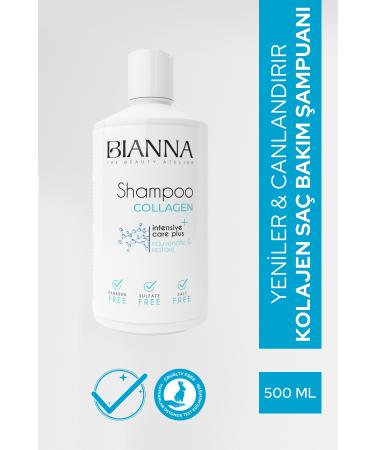 Bianna Collagen Salt-Free Sulfate-Free and Paraben-Free Revitalizing and Protective Hair Care Shampoo - 500 ml