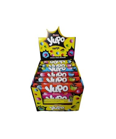 Nostalgic Flavors Yupo Bonibon Cylinder Colored Dragee (24 Pieces)