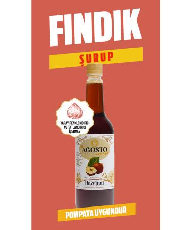AGOSTO 750 Ml Hazelnut Flavored Syrup