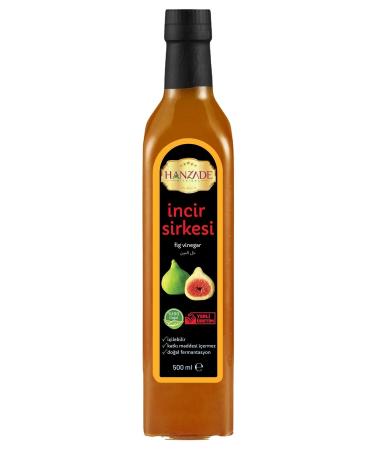 Hanzade Herbal Fig Vinegar 500 ml Natural Fermented Pure Drinkable Glass Bottle Fig Vinegar (IR-154210)
