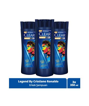 Clear Men Anti-Dandruff Shampoo Legend By Cr7 350 ml X 3