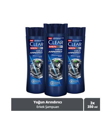 Clear Men Anti-Dandruff Shampoo Intensive Purifying 350 ml X3