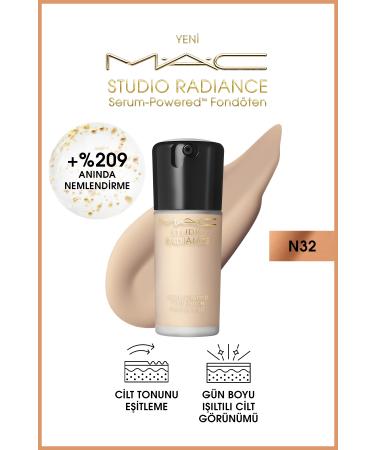 Mac Foundation-N32 - Studio Radiance Serum-Powered 30 ml