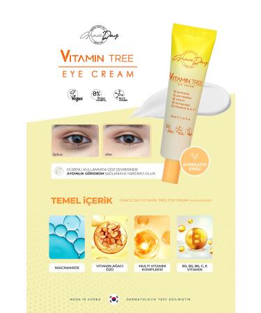 Grace Day Brightening Niacinamide and Vitamin Complex Vegan Eye Cream Vitamin Tree Eye Cream - Buy Online on GoSupps.com