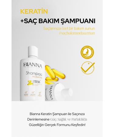Bianna Keratin Salt-Free Sulfate-Free and Paraben-Free Strengthening and Renewing Hair Care Shampoo - 500ml - Buy Online on GoSupps.com