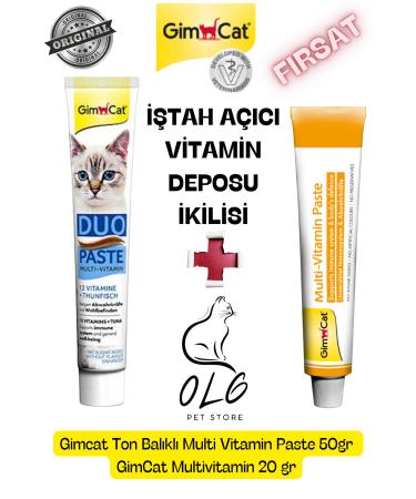 Gimcat Cat Bundle Package (Gimcat Tuna Duo 50 Gr. - Multivitamin 20 Gr)