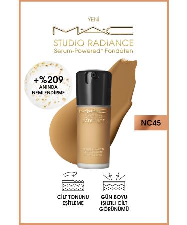 Mac Luminous Skin Look Studio Radiance Serum-Powered Foundation-NC45-30ml
