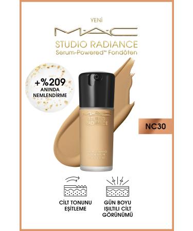 Mac Luminous Skin Look Studio Radiance Serum-Powered Foundation-NC30-30ml