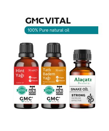 Gmc vital Snake Oil Fast Hair Growth Serum Castor Oil Almond Oil 120 ml