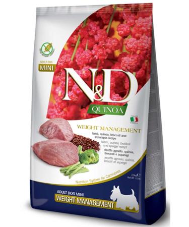 N & D ND Quinoa Grain-Free Lamb Broccoli and Asparagus Small Breed Dog Food 2.5kg