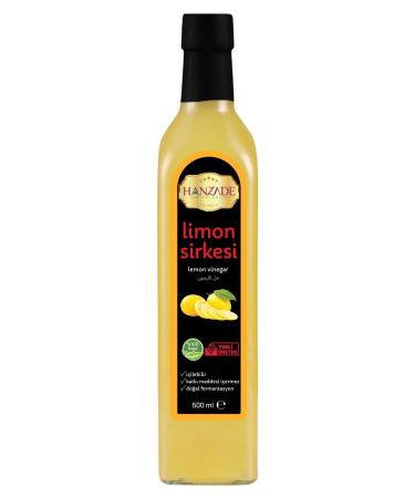 Hanzade Herbal Lemon Vinegar 500 ml Natural Fermented Drinkable Pure Glass Bottle Lemon Vinegar (LN-345210)
