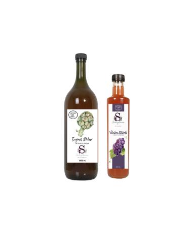 S heylaana Natural Artichoke Vinegar 1500 Ml - Natural Black Grape Vinegar 500 Ml