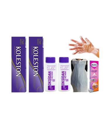 Wella Paint 6-0 Dark Blonde 2-Piece Gloves Oxidant 20vol