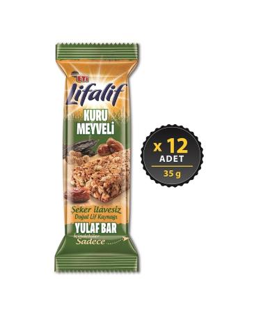 Eti Lifalif Dried Fruit Oatmeal Bar 35 g x 12 Pieces