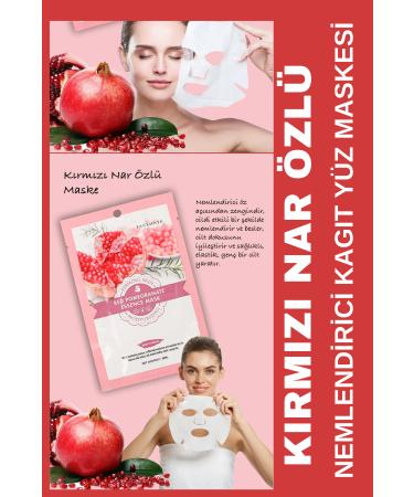 QN AY Red Pomegranate Face Care Mask High Moisture Dry Skin 1 piece 30 ml Pomegranate Essence Mask Home Face Care