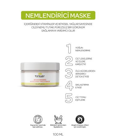 ORNATE Blackhead Acne Pore Purifying Avocado Face White Clay Mask 100ml - Buy Online on GoSupps.com