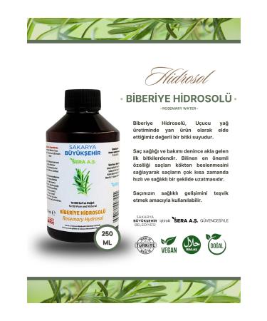 SBB SERA Rosemary Water Hydrosol 250ml (HYDROSOL/HYDROLATE) - 100% Natural Halal Vegan Certified