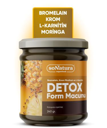Sonatura Detox Form Paste (BROMELAIN CHROME PICOLINATE AND L-CARNITINE) 240 Gr.