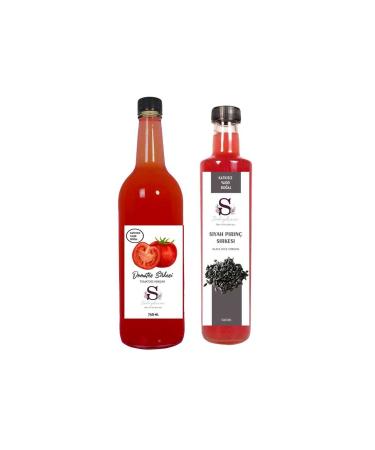 Suheylaana Natural Tomato Vinegar 750 Ml And Natural Black Rice Vinegar 500 Ml