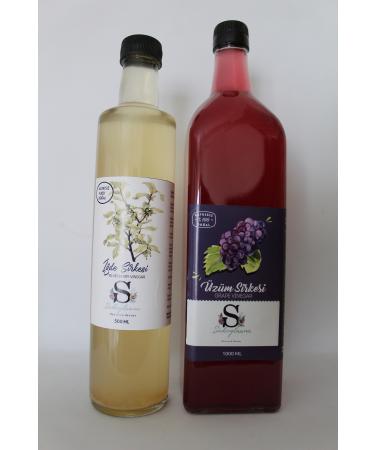 Suheylaana Natural Grape Vinegar 1000 Ml - Natural Oleaster Vinegar 500 Ml