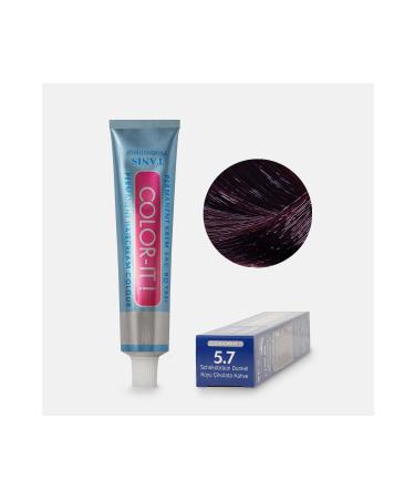 TANIS PROFESSIONAL Permanent Hair Dye COLOR-IT 5.7 Chocolate Brown Dark