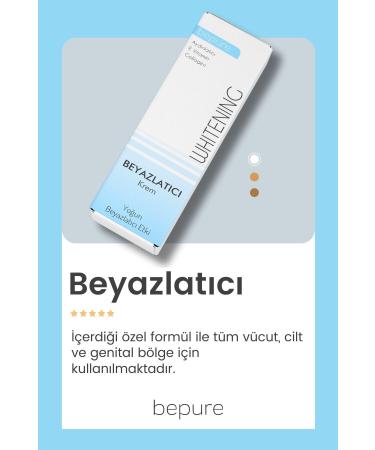 Bepure Whitening Cream Skin Whole Body and Genital Area Whitening and Blemish Cream 200ml (2x100ml) - Buy Online on GoSupps.com