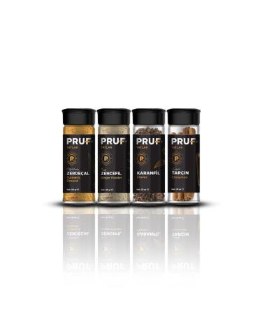 PRUF Winter Spices Set of 4 (GINGER TURMERIC CLOVE CINNAMON)