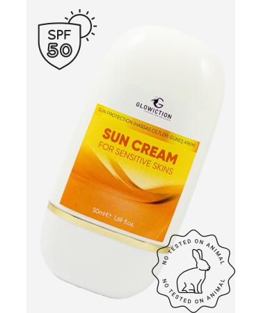GLOWICTION Sun Essential Mineral Spf50 Face Sun Cream with 0 Mineral Filter for Very Sensitive Skin 50 ml - Buy Online on GoSupps.com