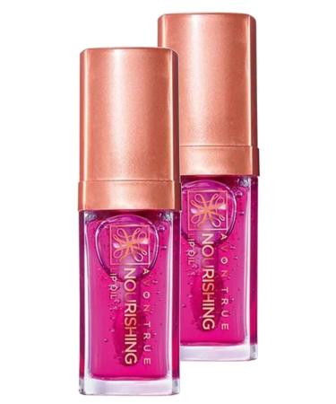 Avon True Nourishing Lip Oil 7 Ml. Blossom Duo Set